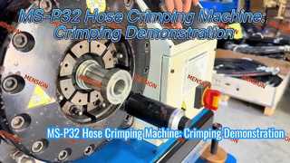 -P32 Slangkrimpmachine: krimpdemonstratie