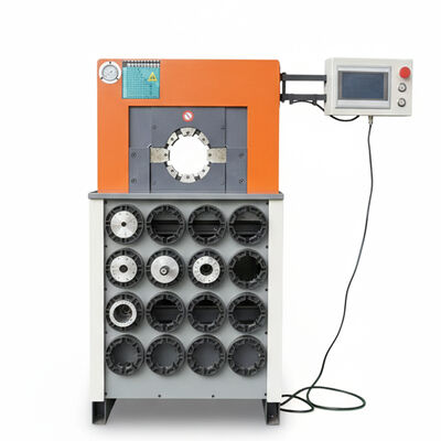 Hydraulic Hose Crimping Machine With 780T Crimping Force 14 Die Sets And Large Opening 61mm  CNC Hose Crimping Machine